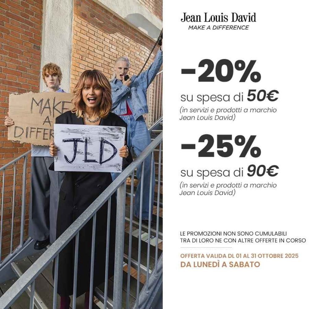 Promo Jean Louis David Maximo ottobre 2025